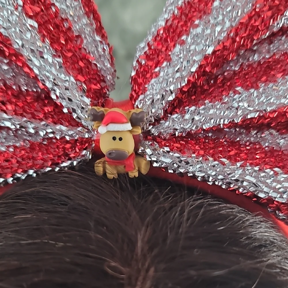 Holiday Red and White Striped Hair Headband